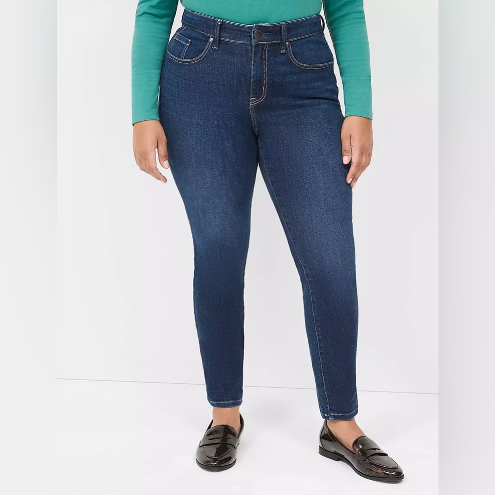 Lane Bryant Slim Dark Blue Skinny Jeans size 16 short